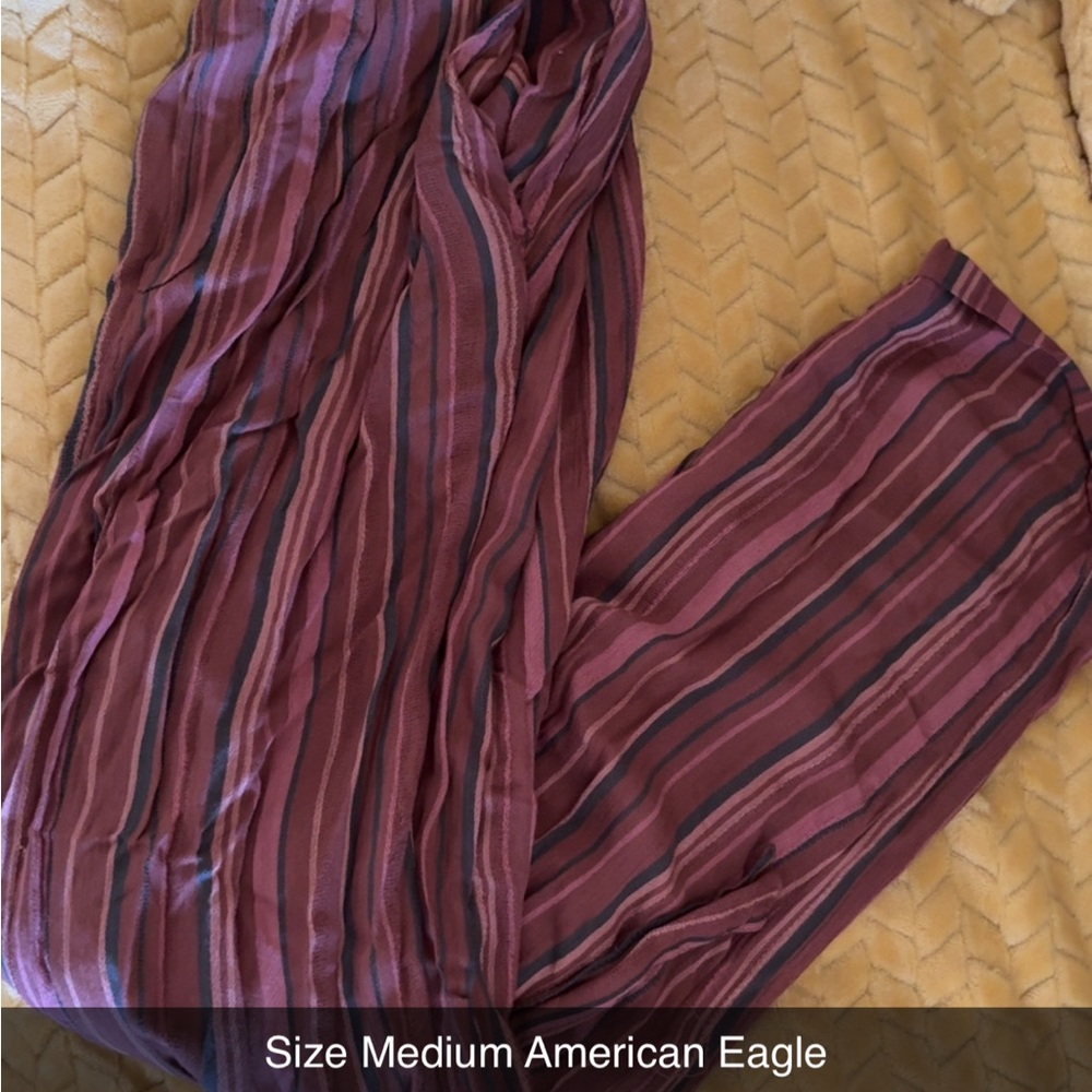 American Eagle Outfitters Purple and Black Straight Leg Pants